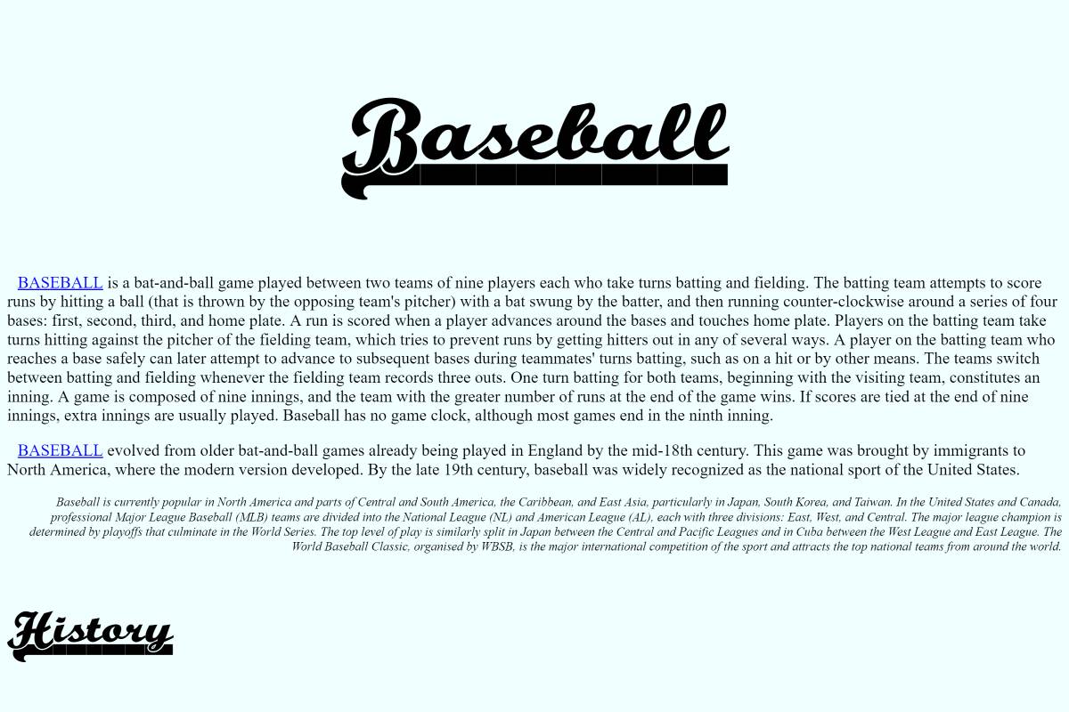 Baseball